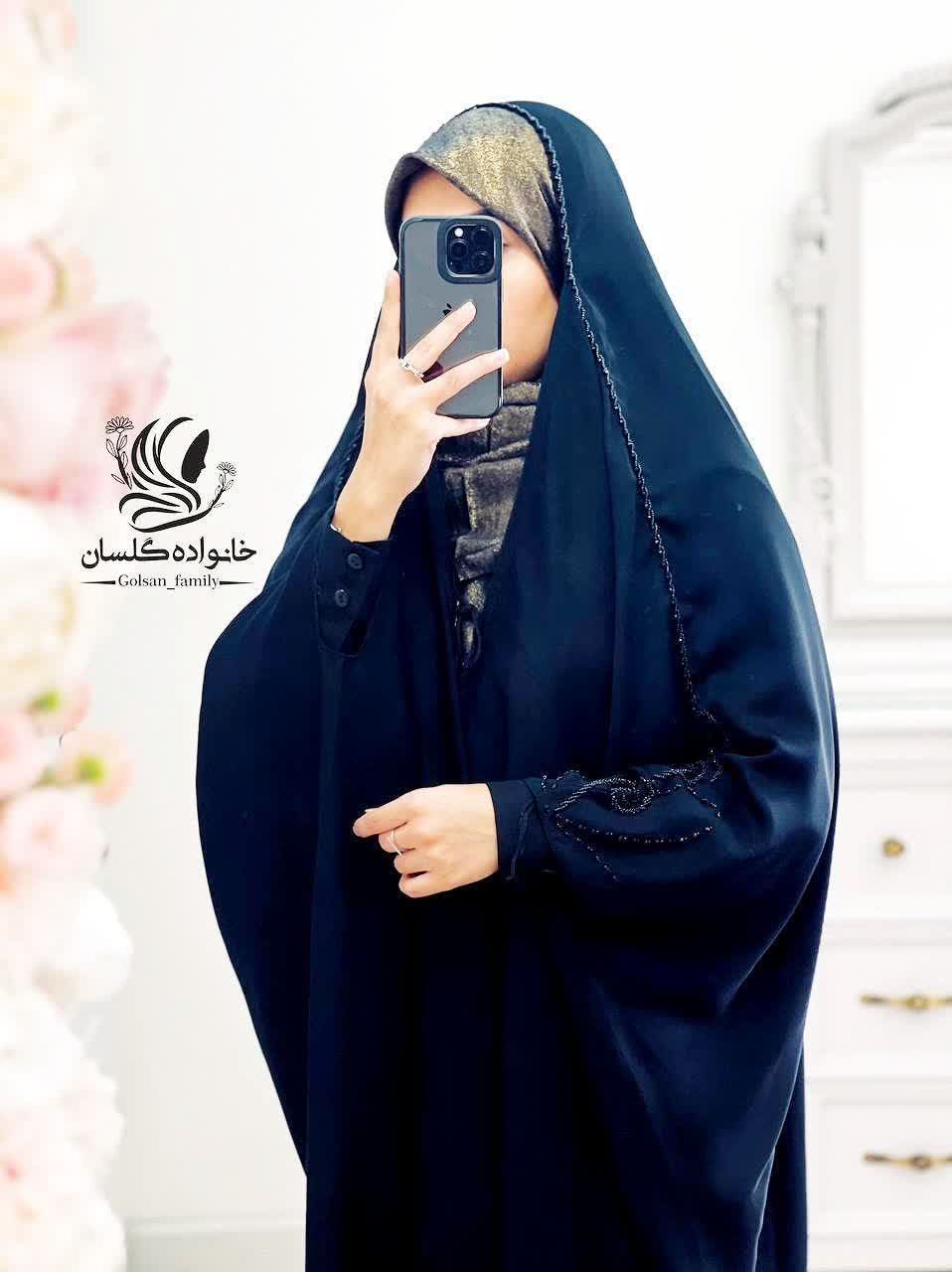 چادر زنانه ندا جده جواهر دوزی طرح پیچ