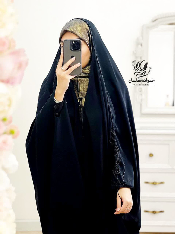 چادر زنانه ندا جده جواهر دوزی طرح پیچ