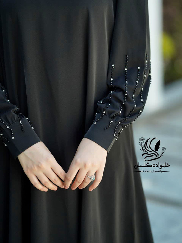 مانتو عبایی جواهر دوزی کژال