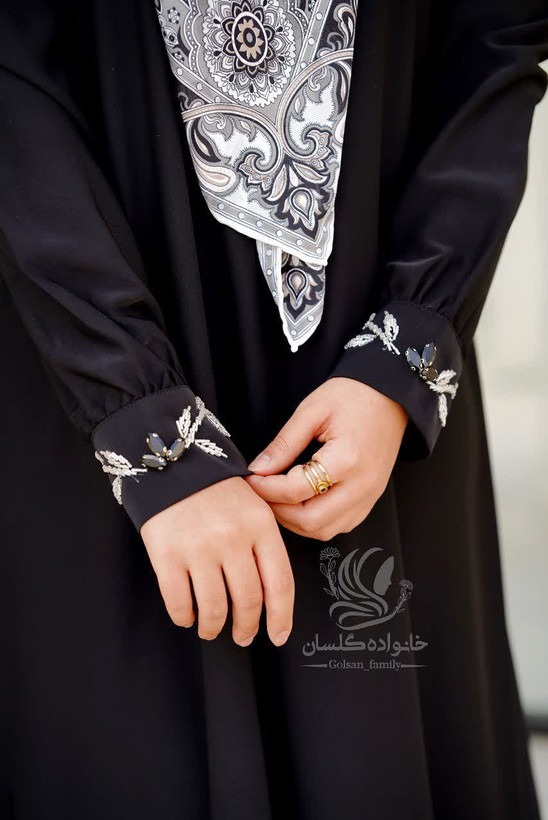 مانتو عبایی جواهر دوزی نغمه