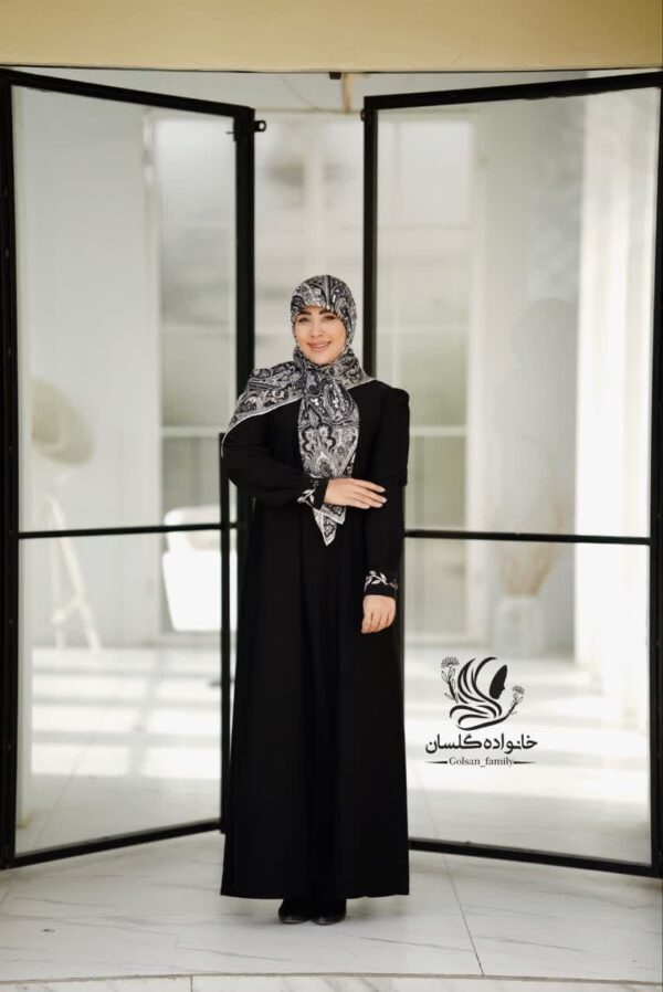 مانتو عبایی vip نغمه مشکی(فاخر)