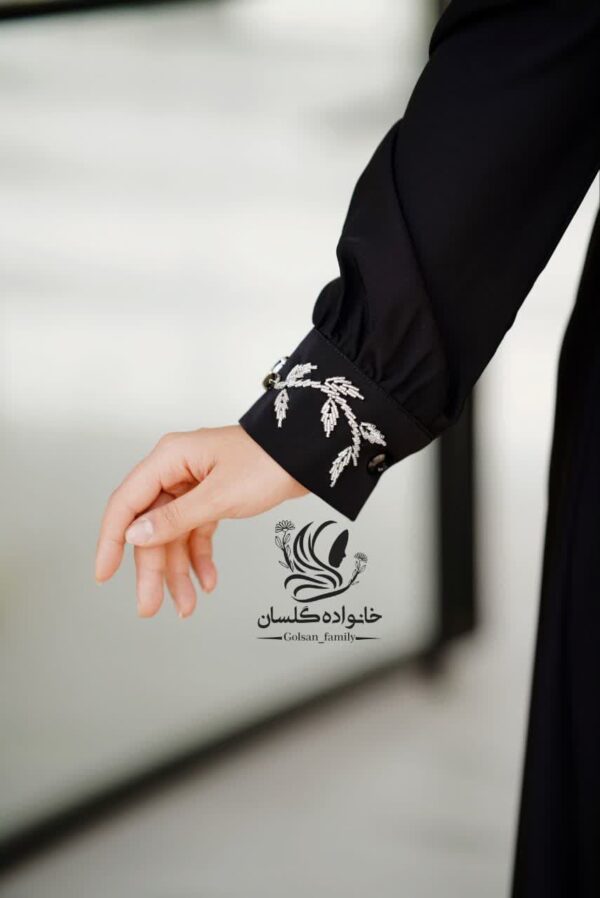 مانتو عبایی vip نغمه مشکی(فاخر)